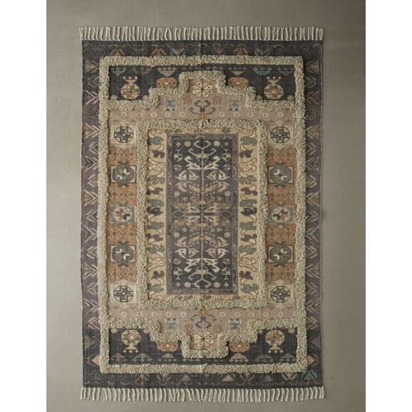 Urban Outfitters Talvi Brushed Rug Tuffed Rug 5 x 7 Brown - Picture 1 of 9